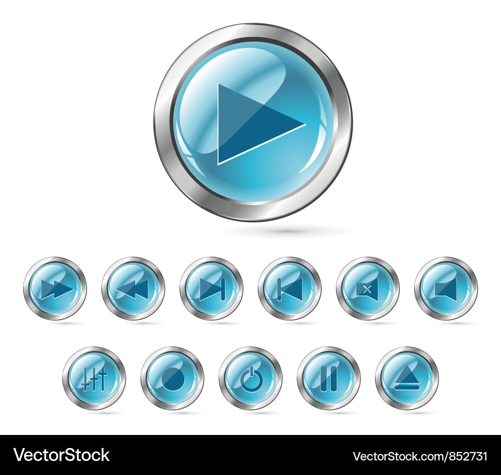 Set of glossy buttons Royalty Free Vector Image