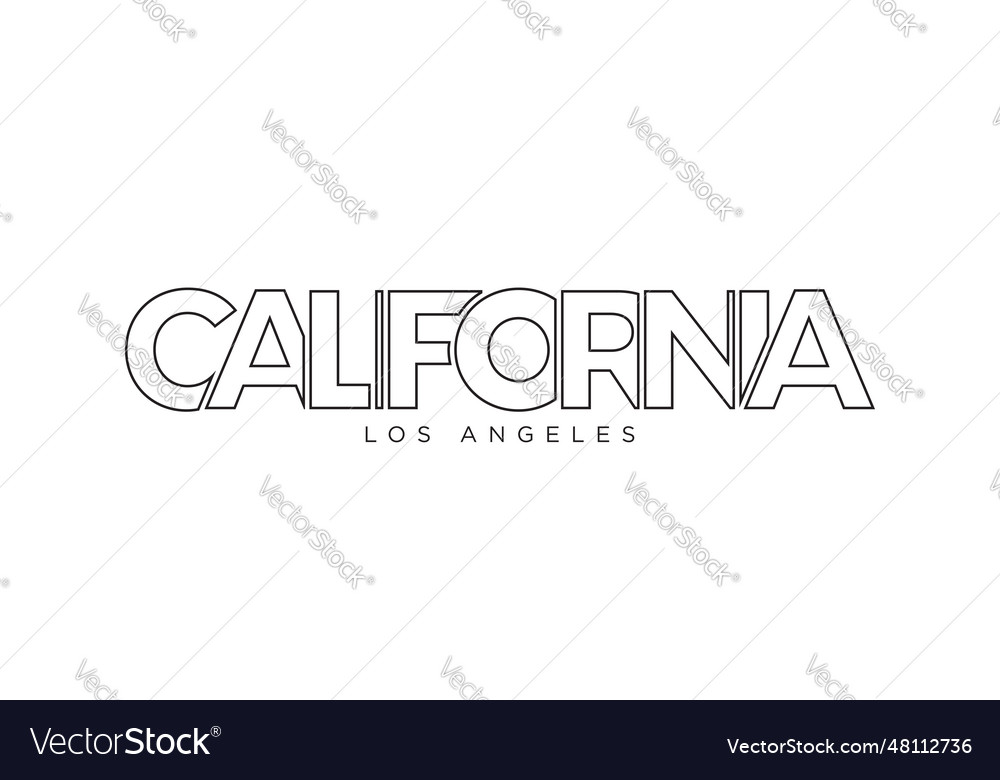 California usa typography slogan design america Vector Image