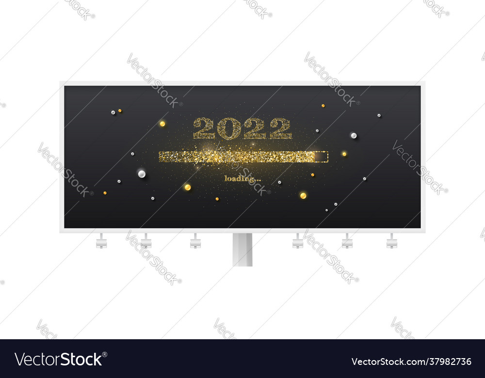 Coming new year 2022 christmas banner vector image Coming new year 2022 christmas banner