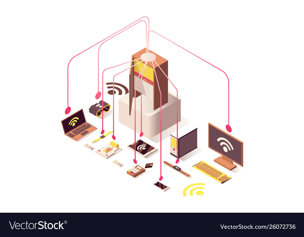 Internet-Server isometrische