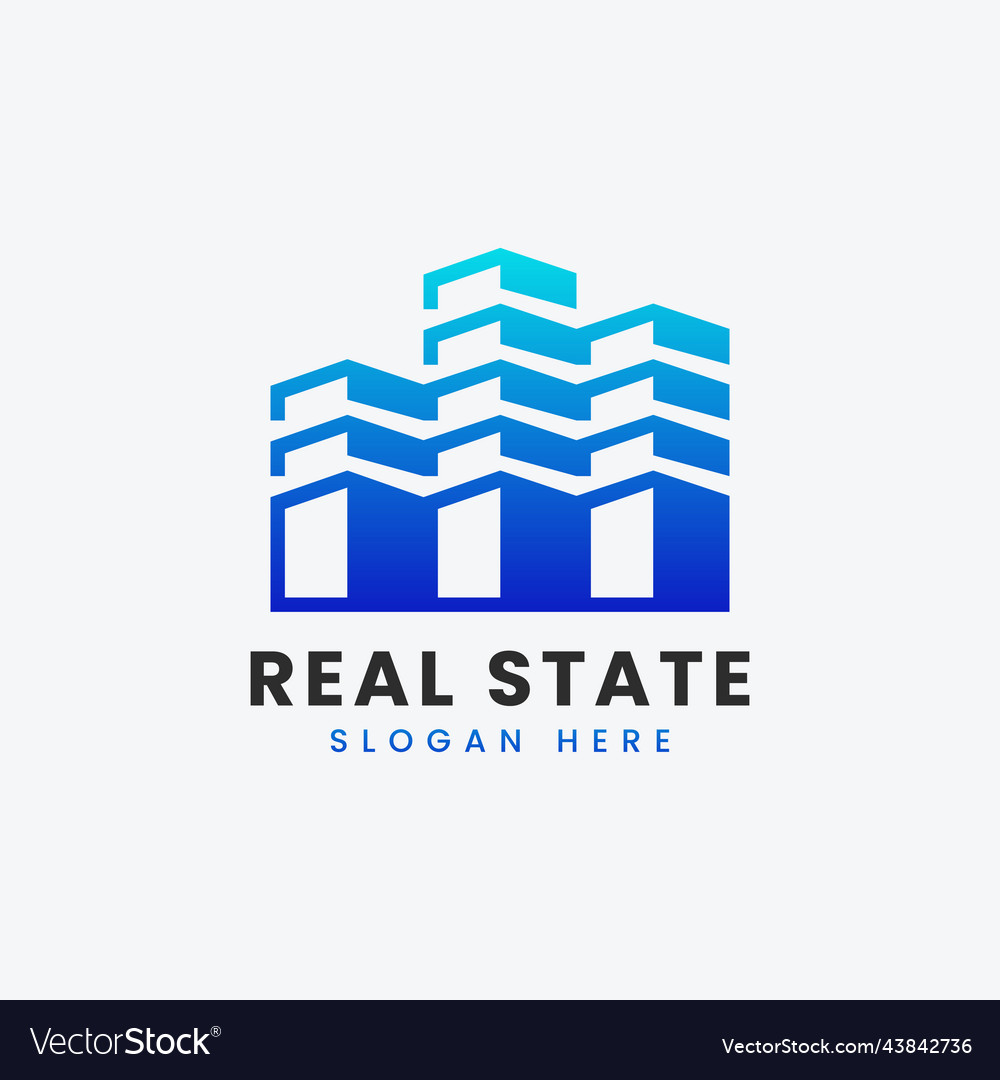 Modern real estate property apartment logo design