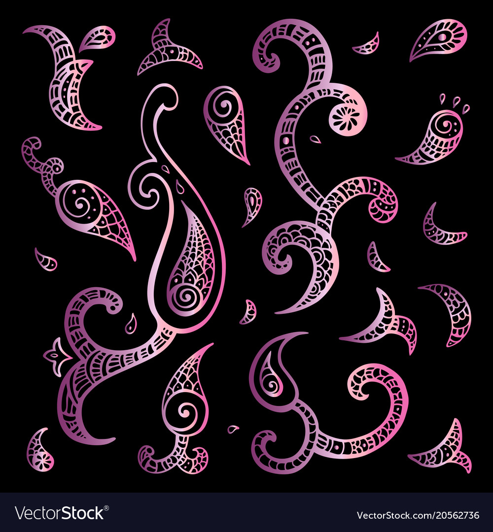 Paisley Hintergrundhand gezeichnetes Ornament