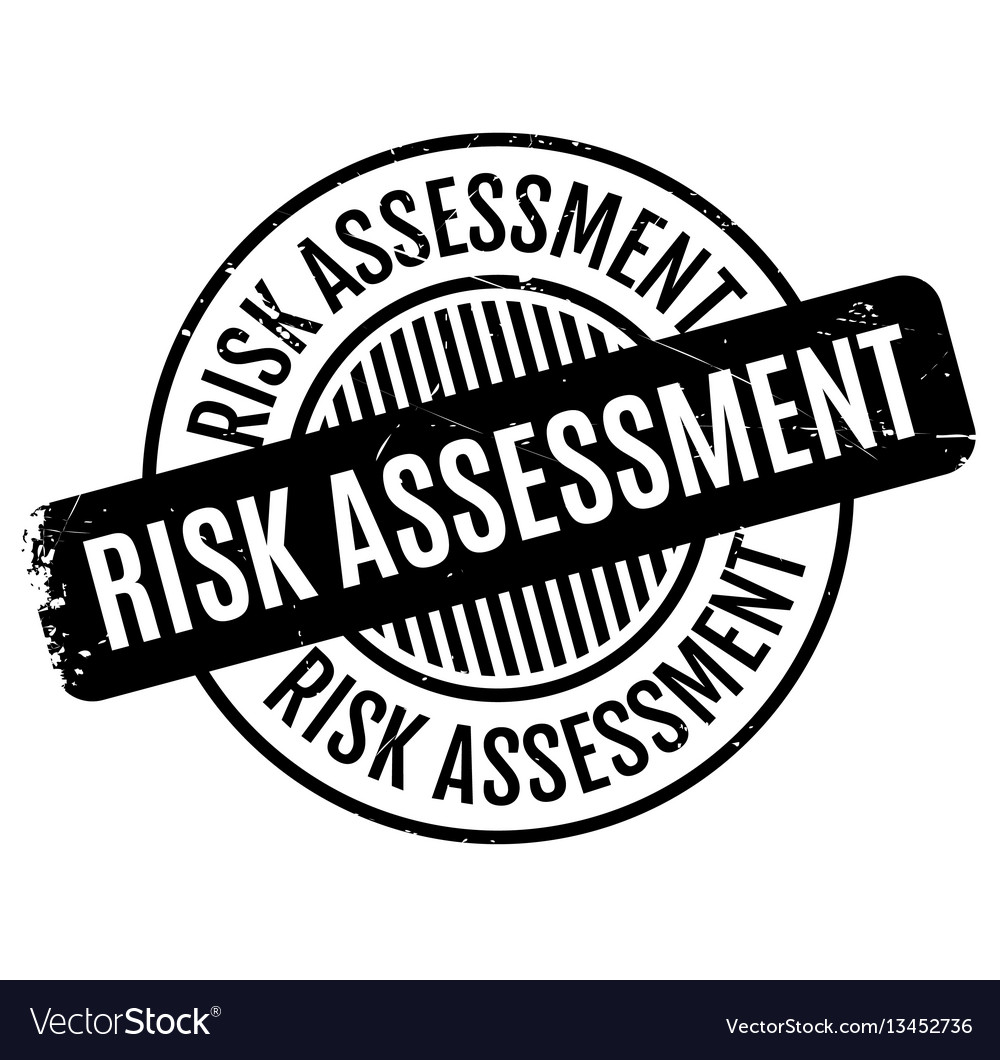 Risk assessment rubber stamp Royalty Free Vector Image