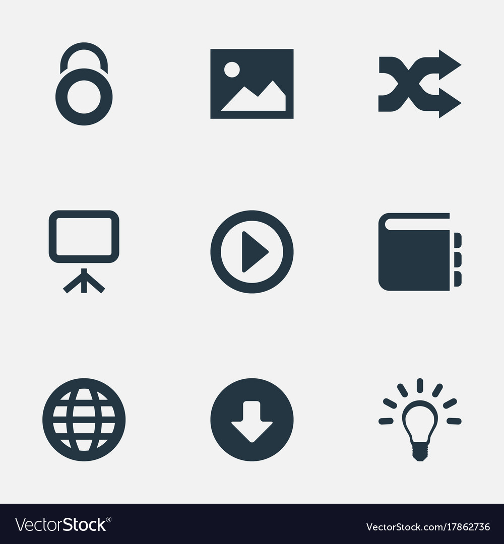 Set of simple web icons