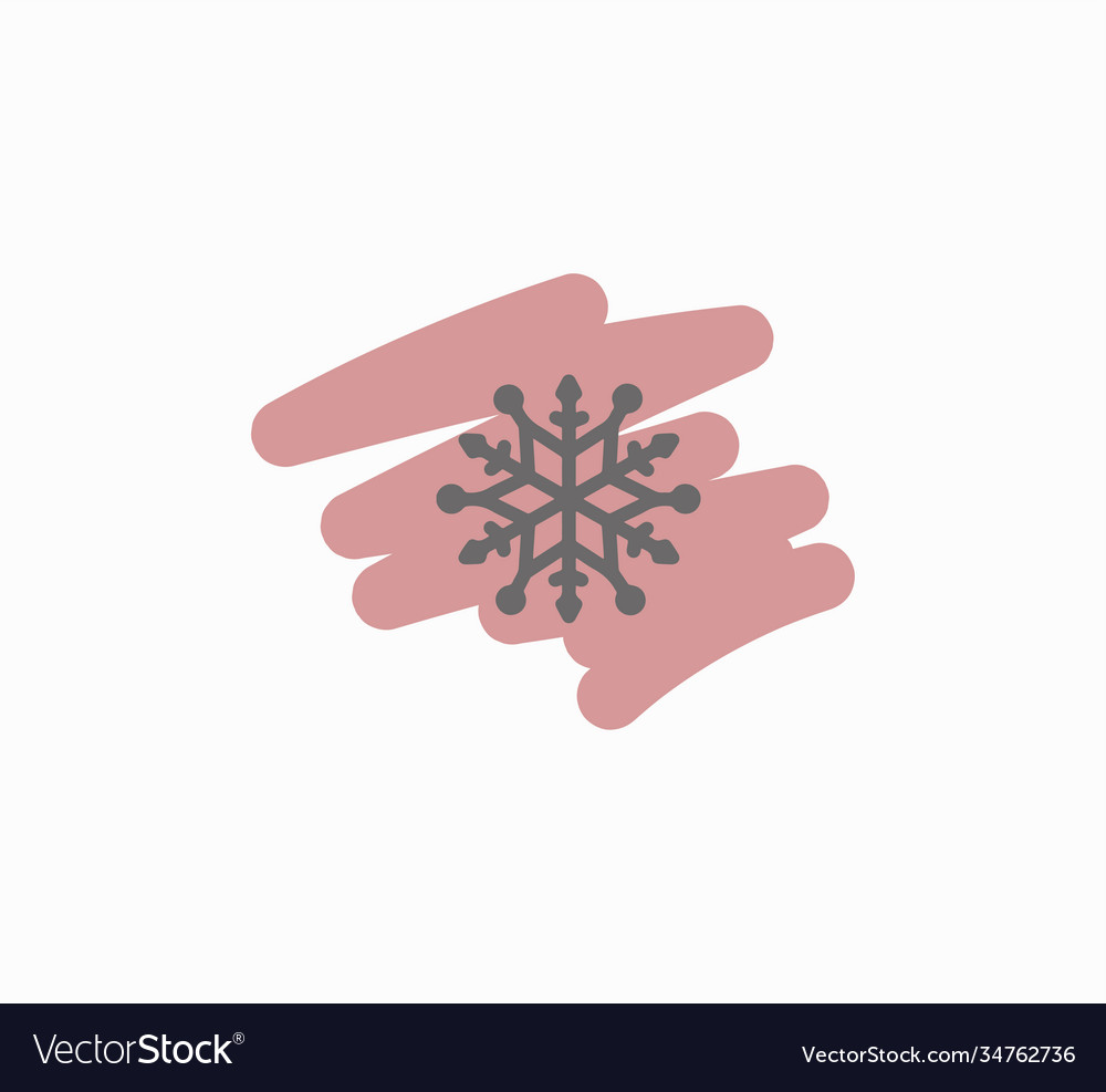 Snowflake icon flat logo isolated