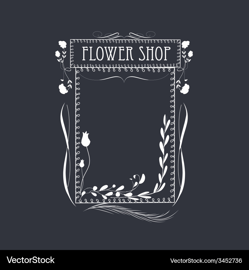 Vintage frames scroll elements and floral Vector Image