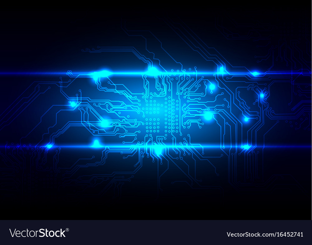 Abstract blue light circuit background technology