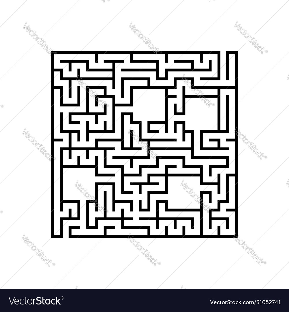 Abstract square labyrinth educational game Vector Image