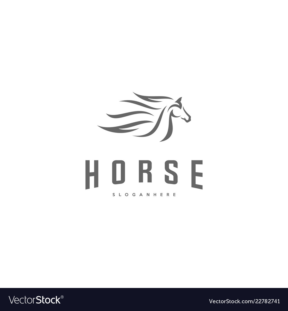 Fast speed horse logo design horse logo template Vector Image