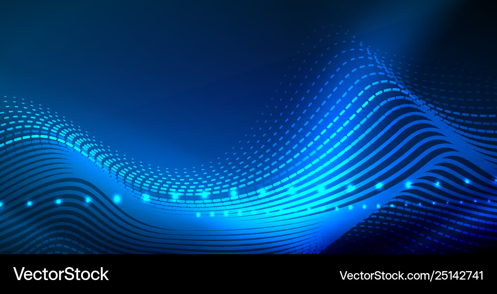 Neon wave background Royalty Free Vector Image