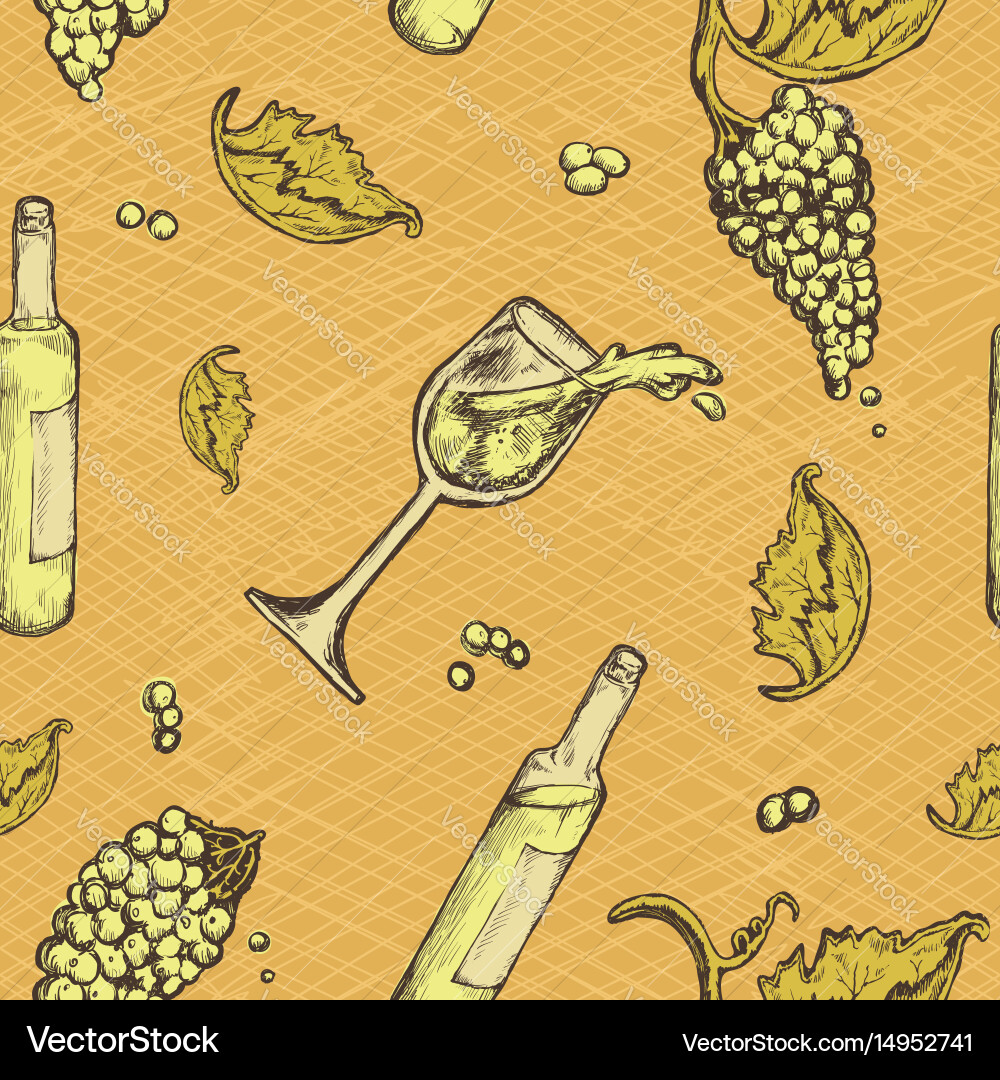 Seamless pattern of an alcoholic beverage Vector Image