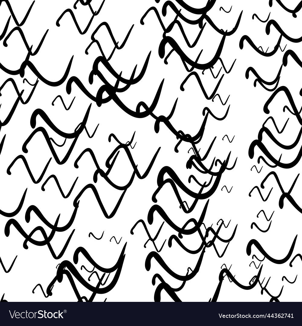 Seamless pattern with sketch squiggle