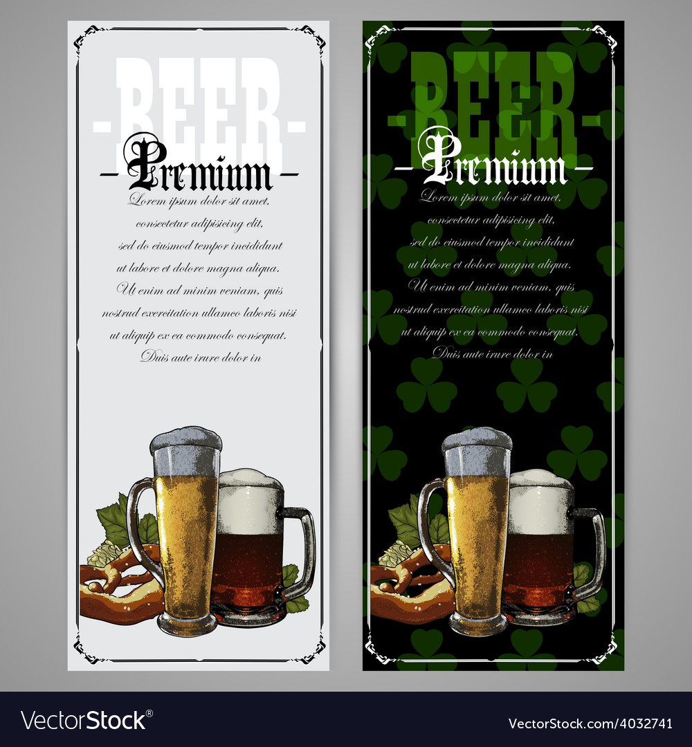 Set of beer labels