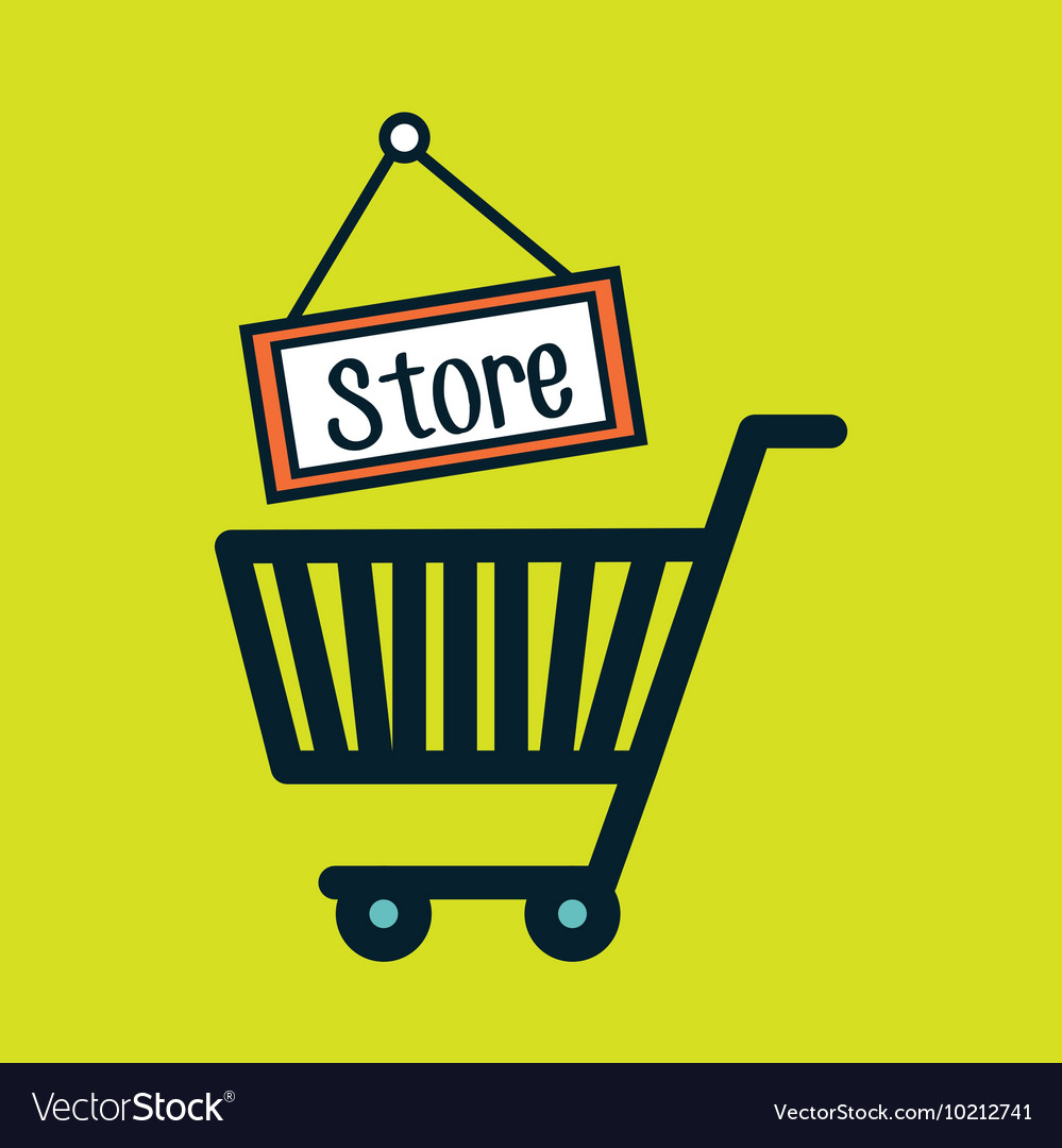 Shopping cart buy discounts Royalty Free Vector Image