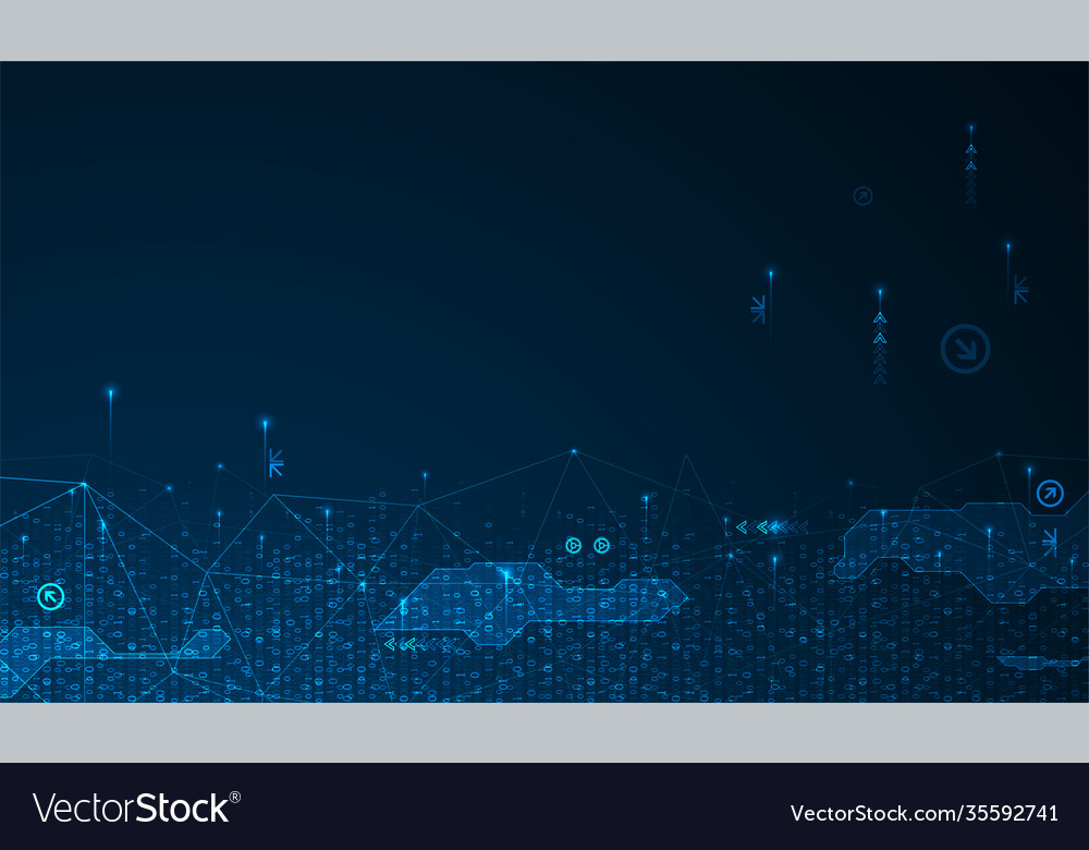 Technology background big data concept binary Vector Image