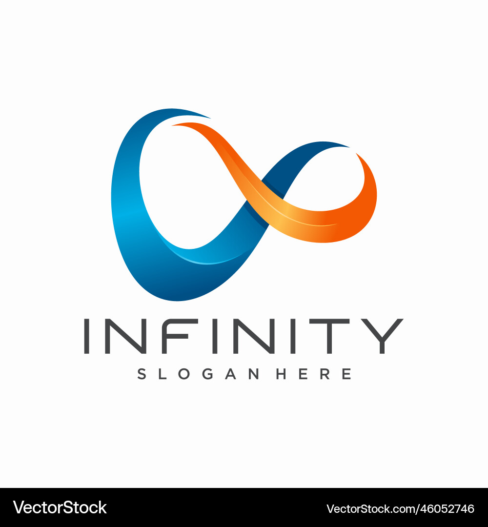 Abstract infinity logo design template Royalty Free Vector
