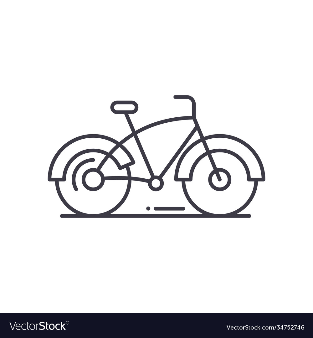 Bicycle concept icon linear isolated Royalty Free Vector