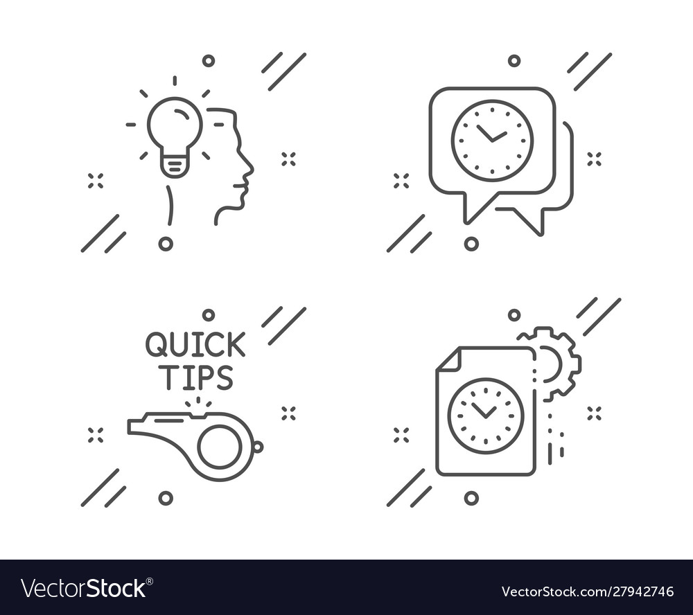 Clock idea and tutorials icons set project