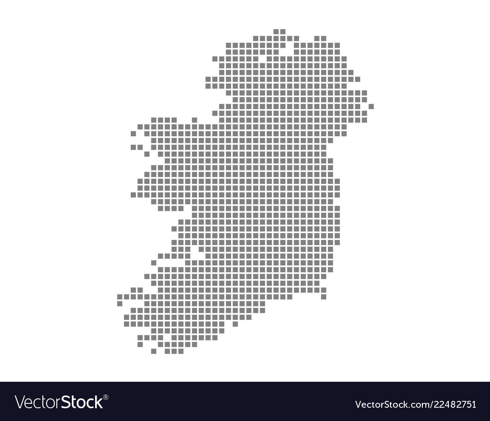 Pixel map of ireland dotted