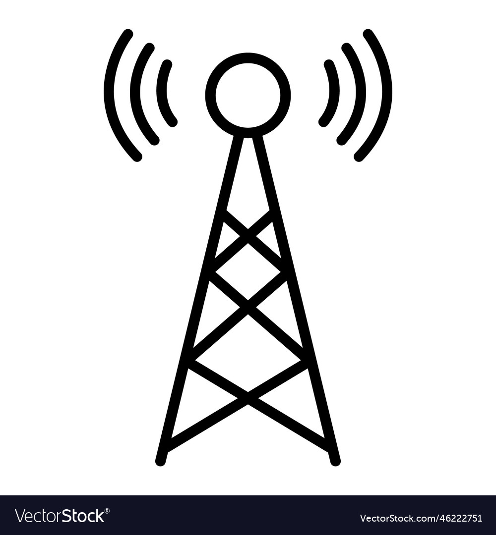 Signal tower icon wireless technology network Vector Image