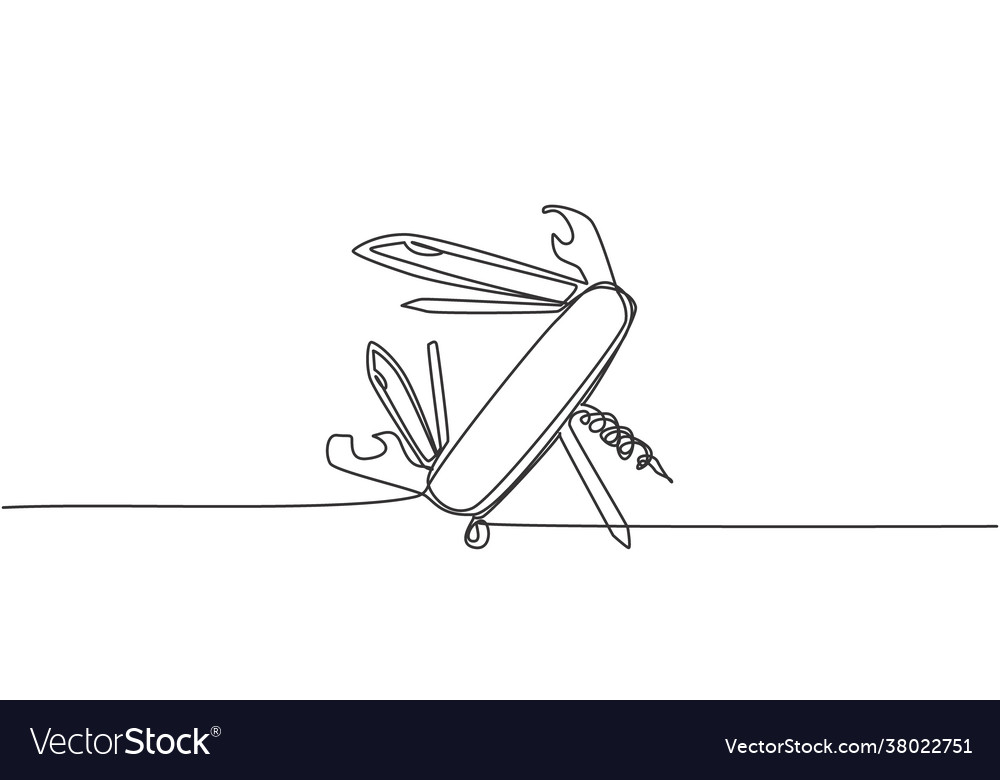 Single continuous line drawing multi purpose vector image Single continuous line drawing multi purpose