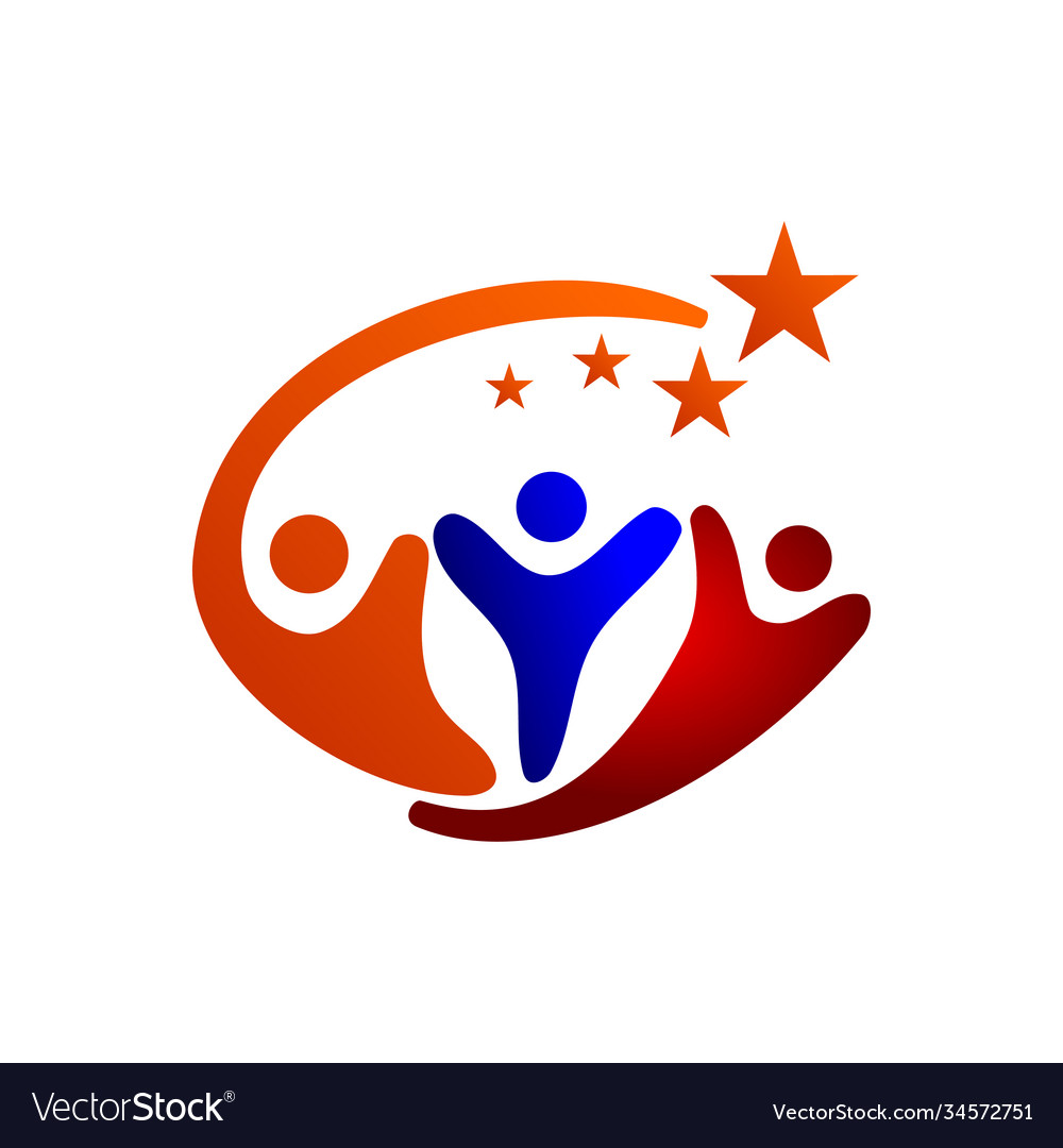 Star Success Community Partner Template Symbol Vector Image