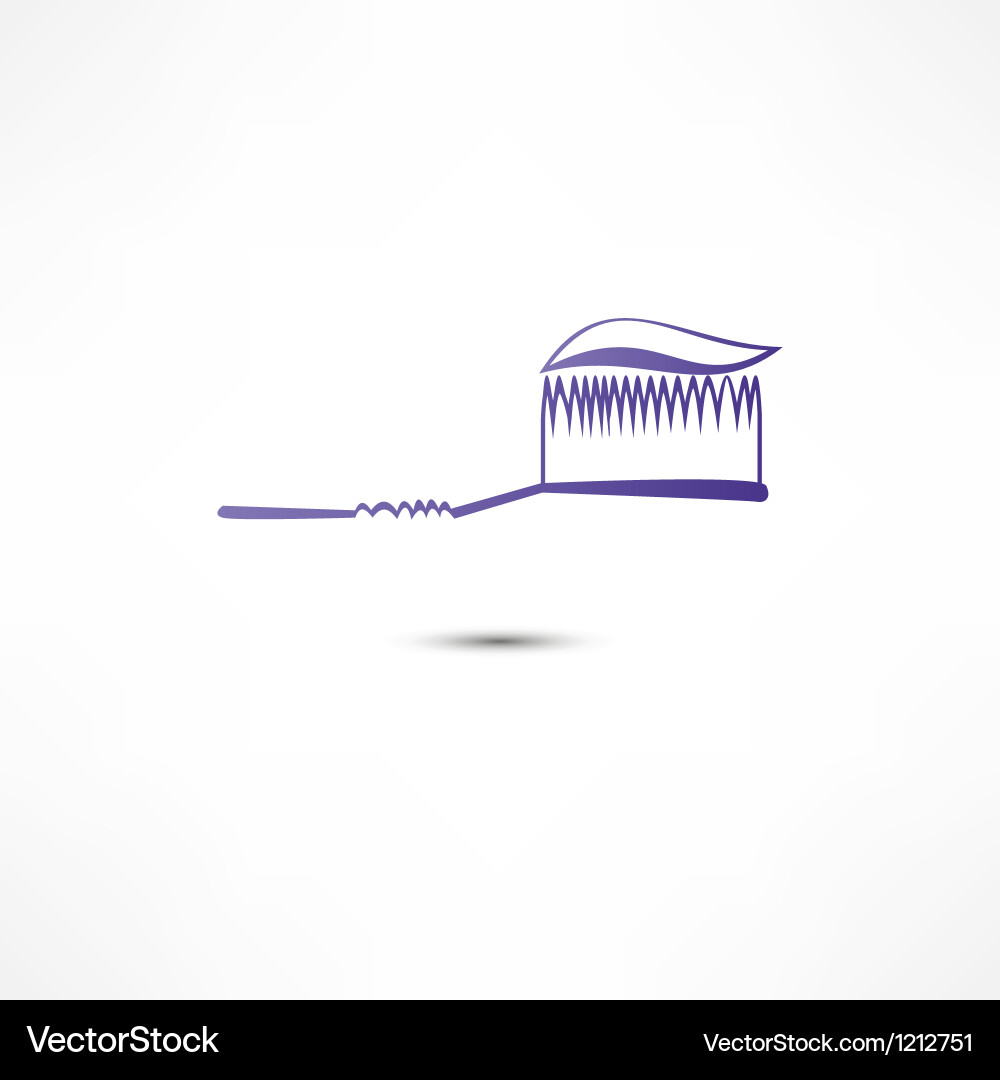 Toothpaste and toothbrush icon Royalty Free Vector Image