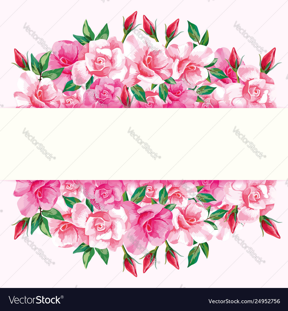 Download Border roses design frame Royalty Free Vector Image