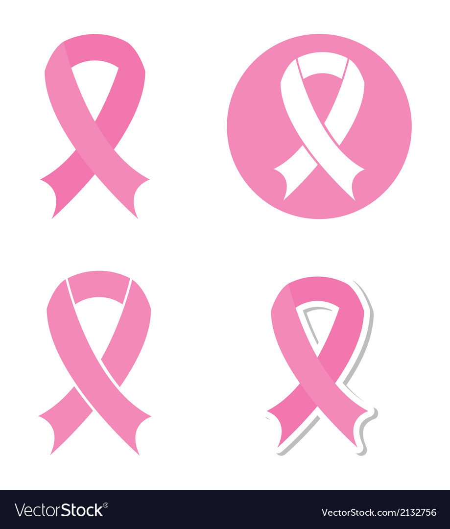 Breast cancer over white background Royalty Free Vector