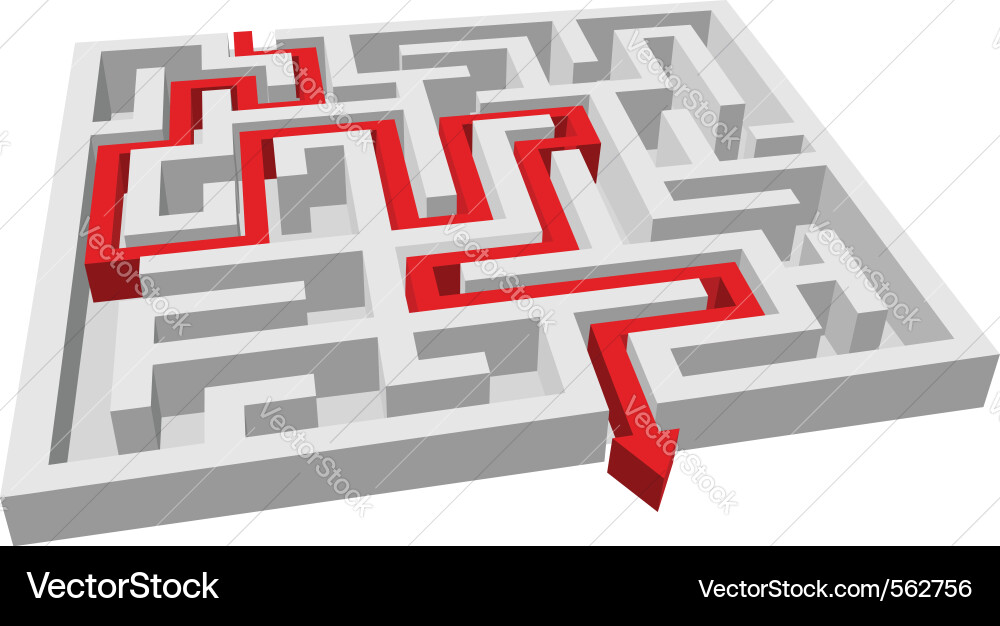 Labyrinth maze Royalty Free Vector Image - VectorStock