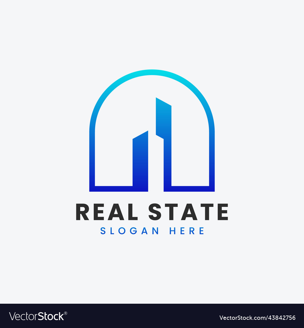 Modern real estate property apartment logo design