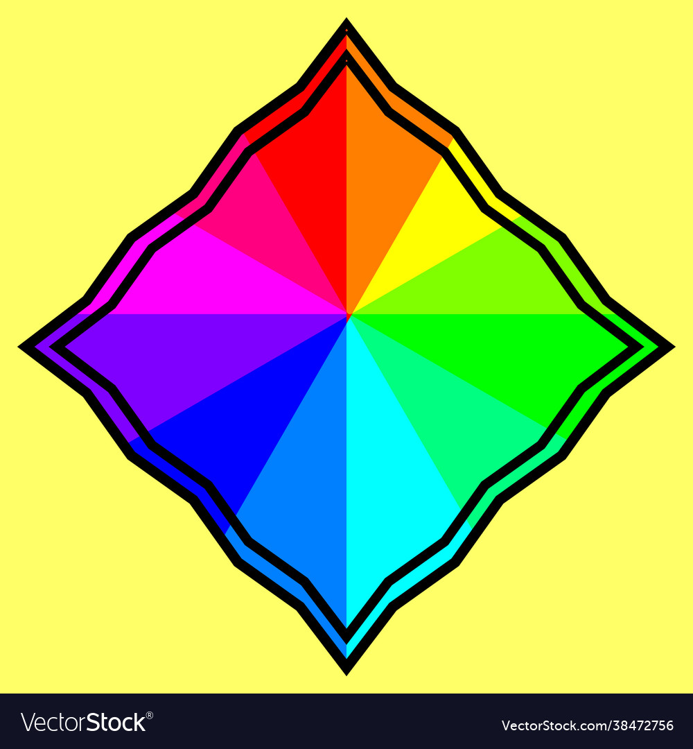 Rainbow square Royalty Free Vector Image - VectorStock