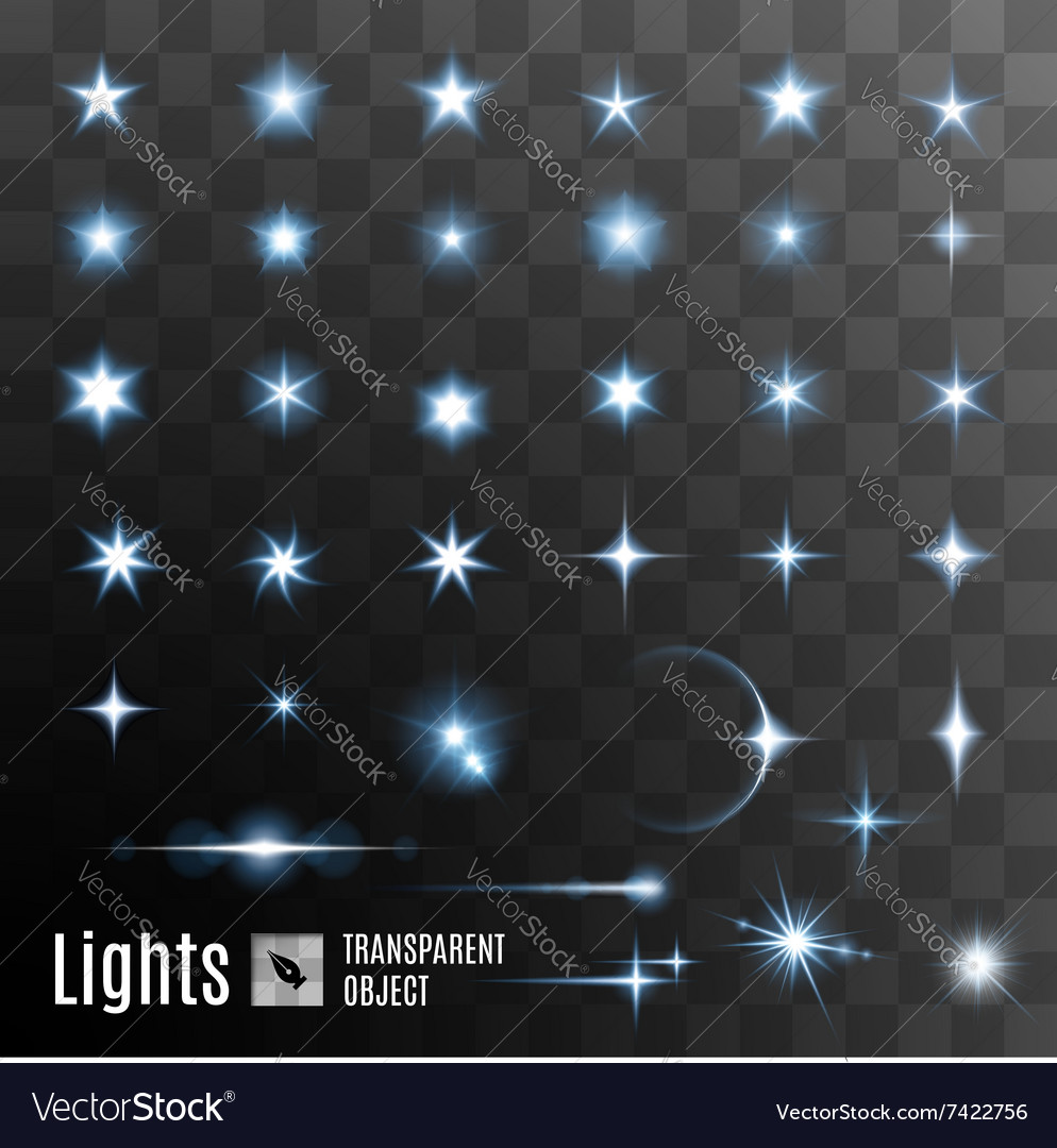 Set of stars shining Royalty Free Vector Image