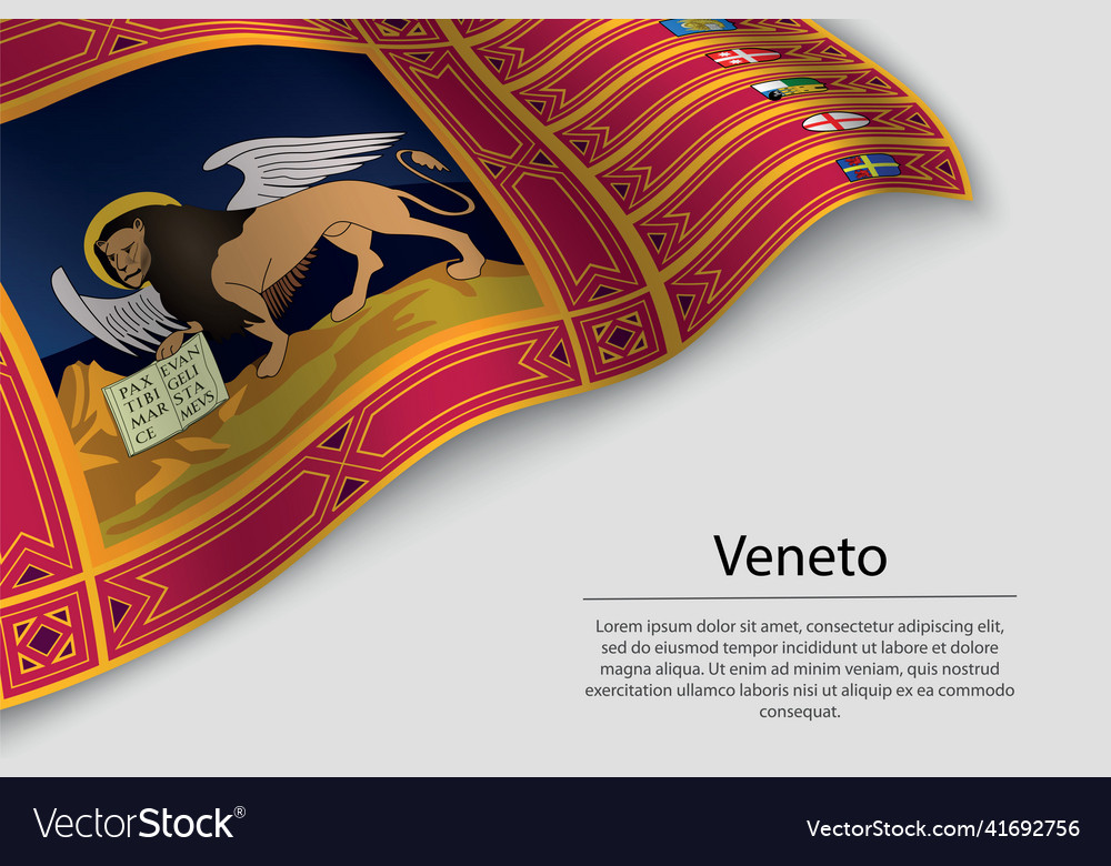 Wave flag of veneto is a region italy