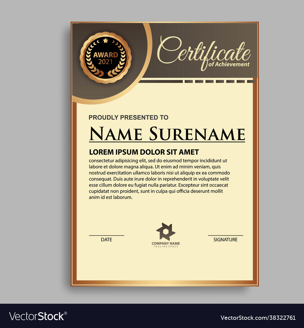 Creative certificate template Royalty Free Vector Image