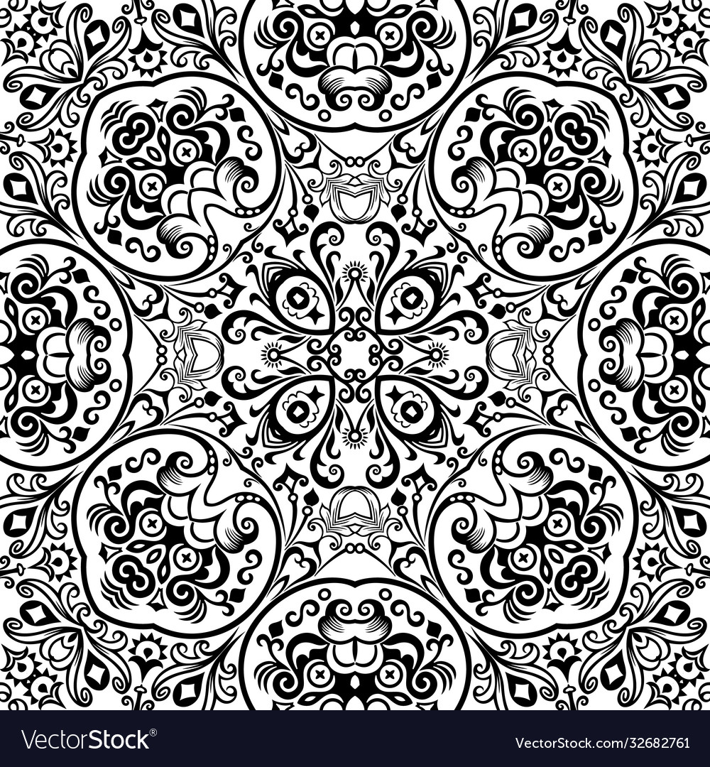 Ethnic hand drawn ornamental background Royalty Free Vector