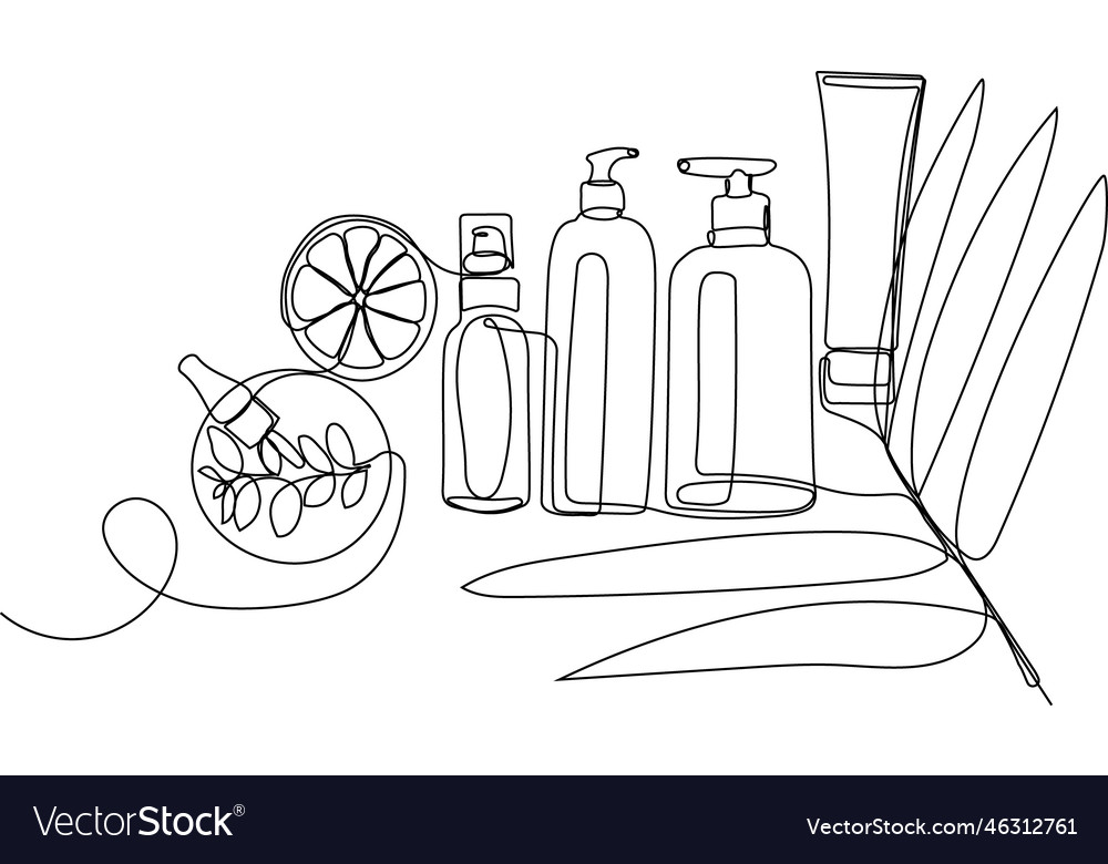 Organic products for scrubbing and body skin care Vector Image