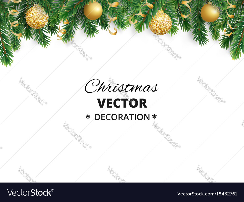 winter holiday background border with christmas vector image