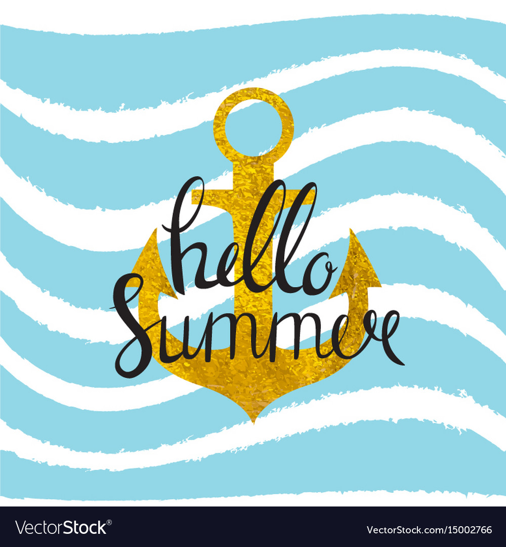 Abstract design summer background with anchor