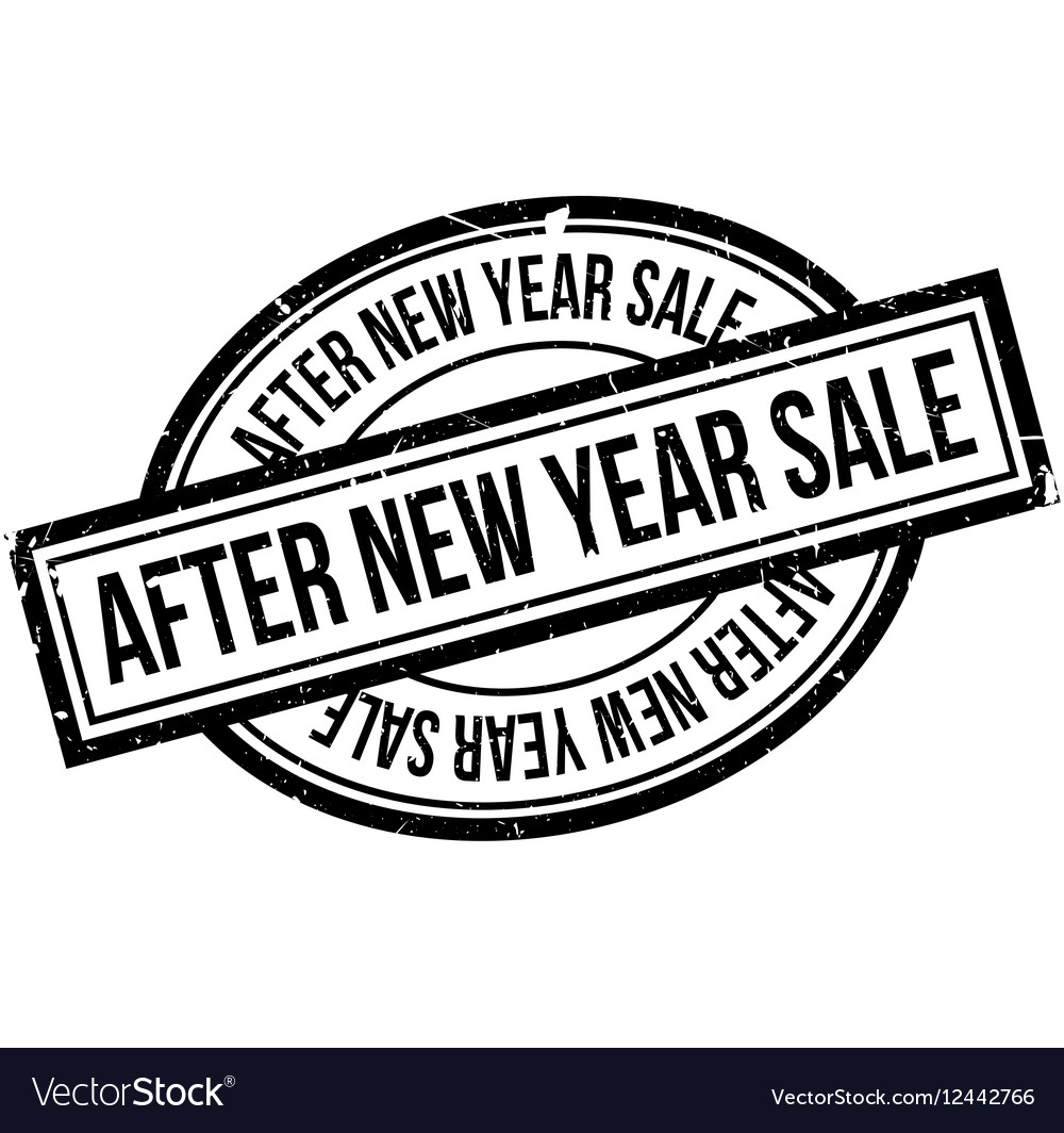 After new year sale rubber stamp Royalty Free Vector Image