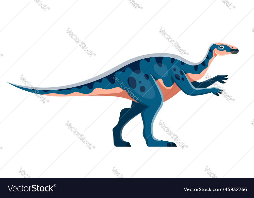 Cartoon aralosaurus dinosaur isolated character Vector Image