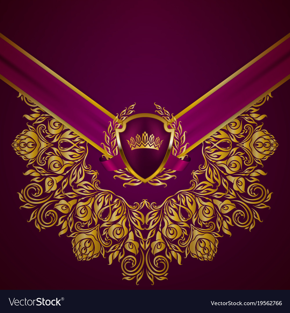 Elegant Golden Frame Banner Royalty Free Vector Image