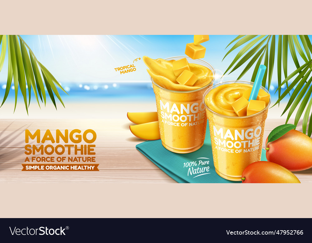 Mango smoothie banner ads