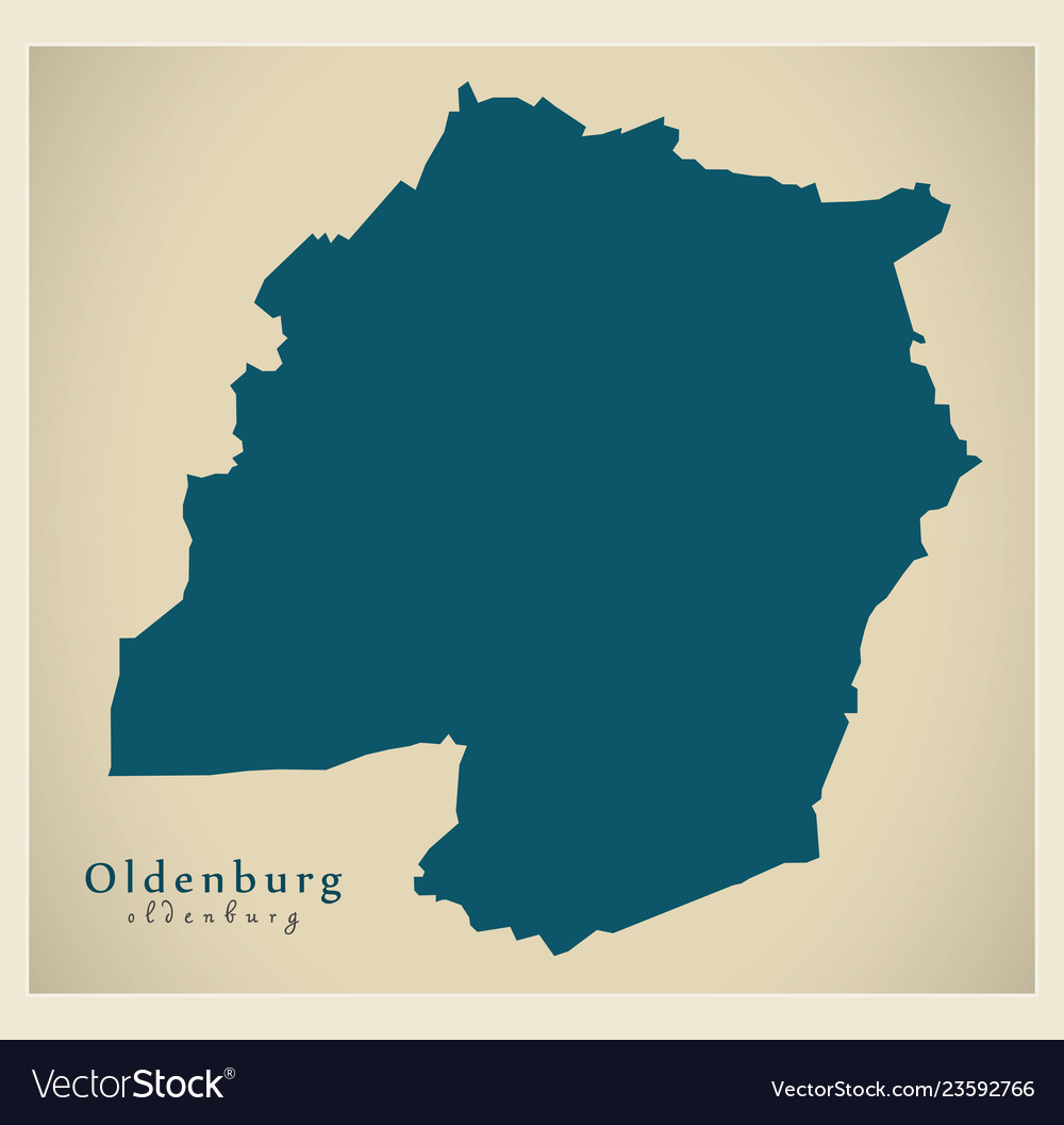 Modern City Map - Oldenburg City Of Germany De Vector Image