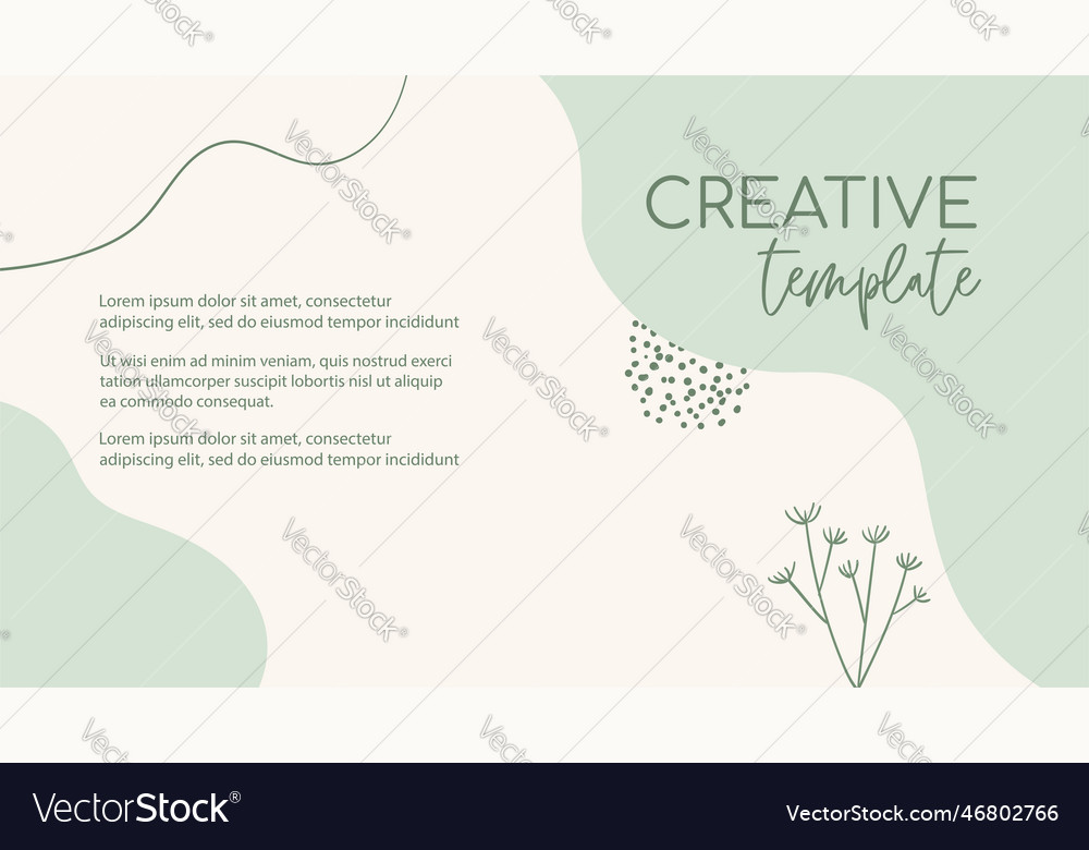 Presentation organic creative template natural Vector Image