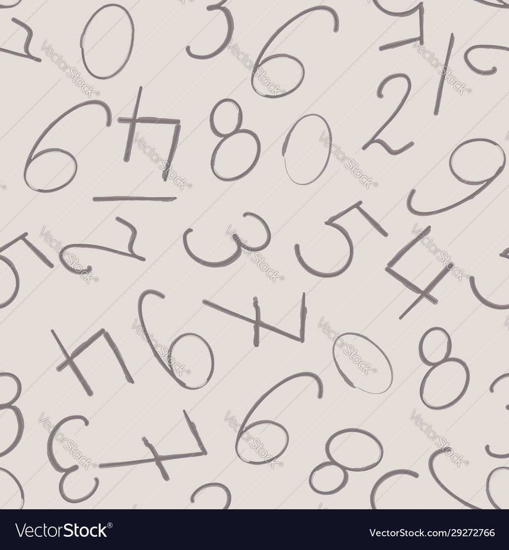 Repeat seamless numbers pattern print Royalty Free Vector