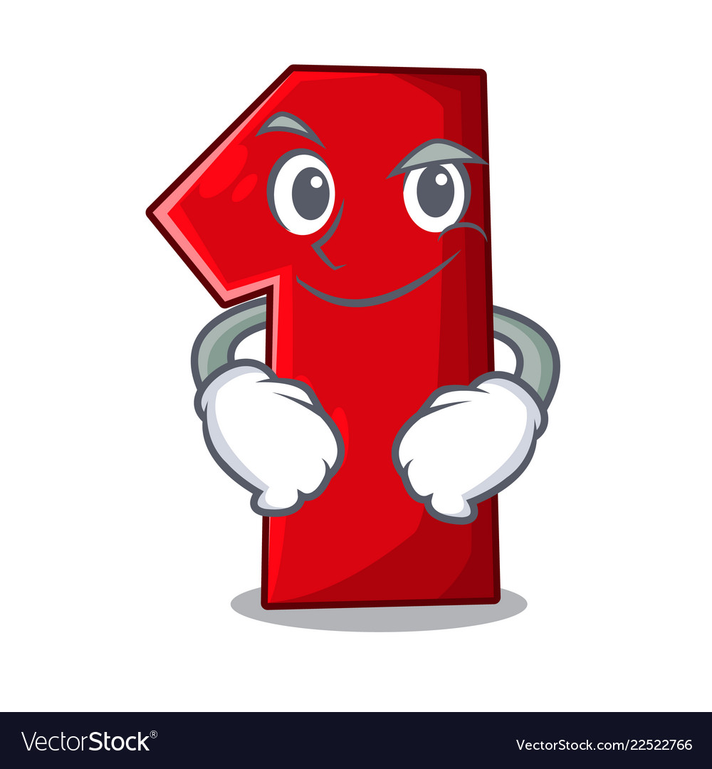 Smirking number one index finger on cartoon Vector Image Smirking number one index finger on cartoon Vector Image