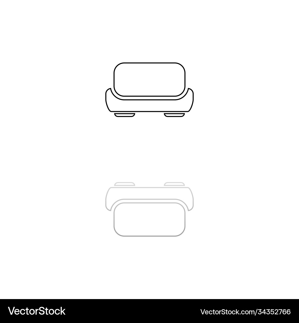 Sofa icon flat Royalty Free Vector Image - VectorStock