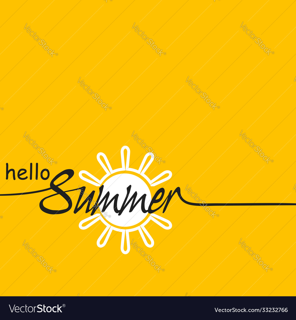 Sommer Schriftzug Banner oder Poster mit Sonne