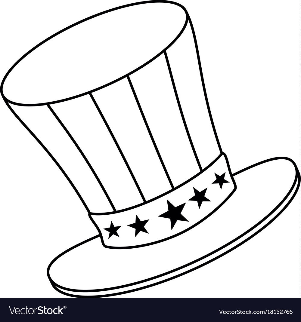 United states of america hat Royalty Free Vector Image